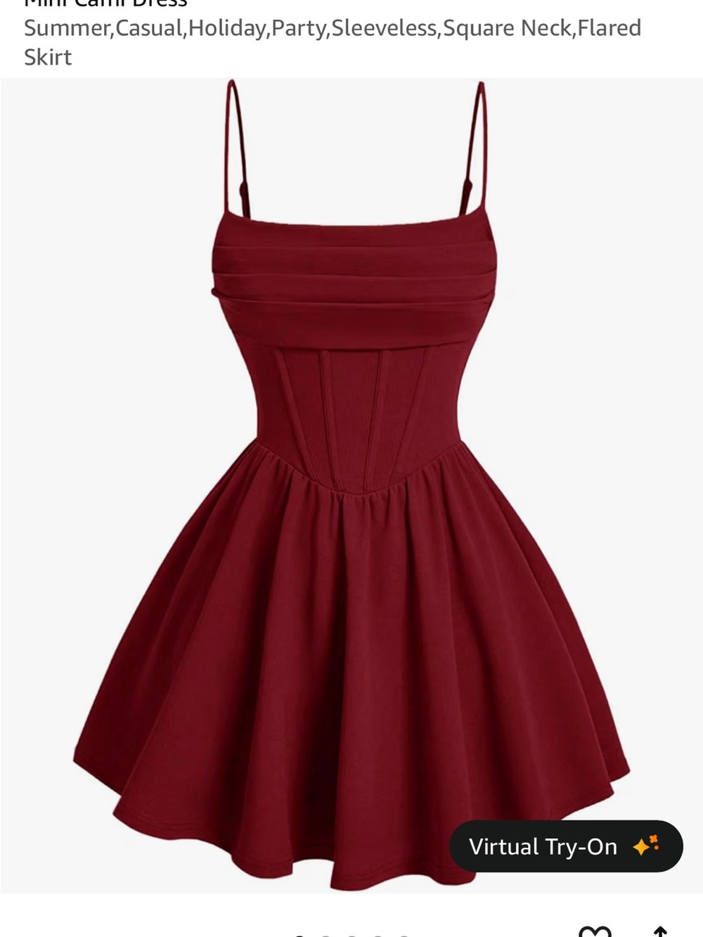 Sleeveless Burgundy Mini Dress with Spaghetti Straps